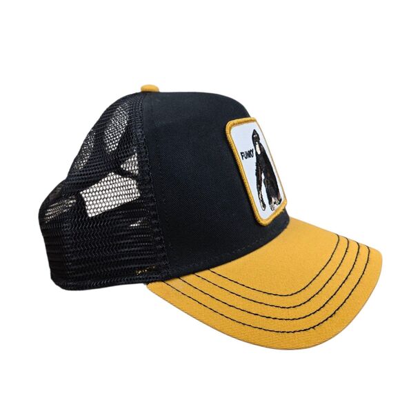 Goorin Bros Funky Monkey Banana Shake Black and Yellow Trucker Cap Hat One Size - Picture 3 of 13